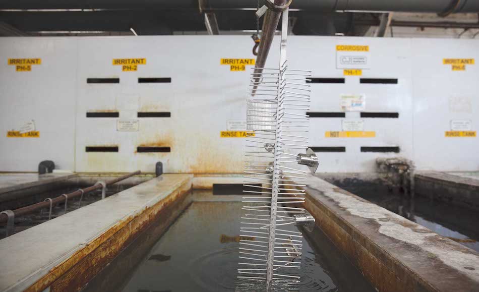 anodizing process: rinse cycle