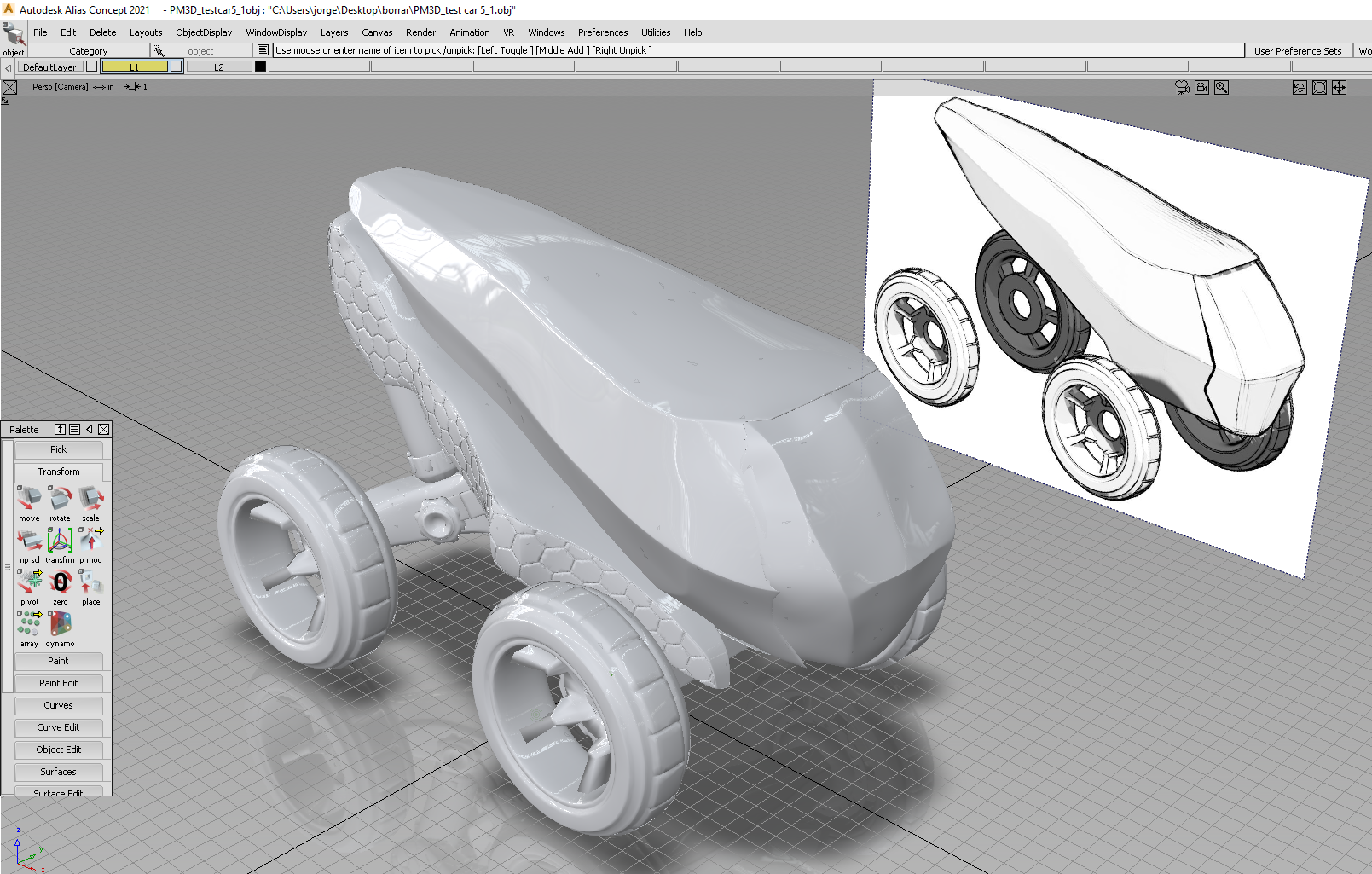 Image of a 3D model designed using NURBS software